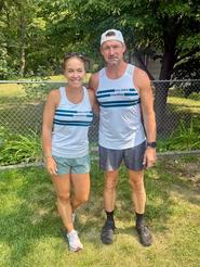 eau claire marathon singlet - white / teal
