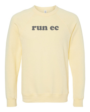 run ec Crewneck - light yellow with gray