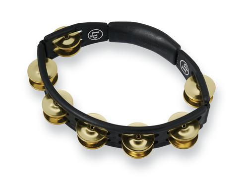 LP LP170 Cyclops Handheld Tambourine - Black with Brass Jingles Cyclops Handheld
