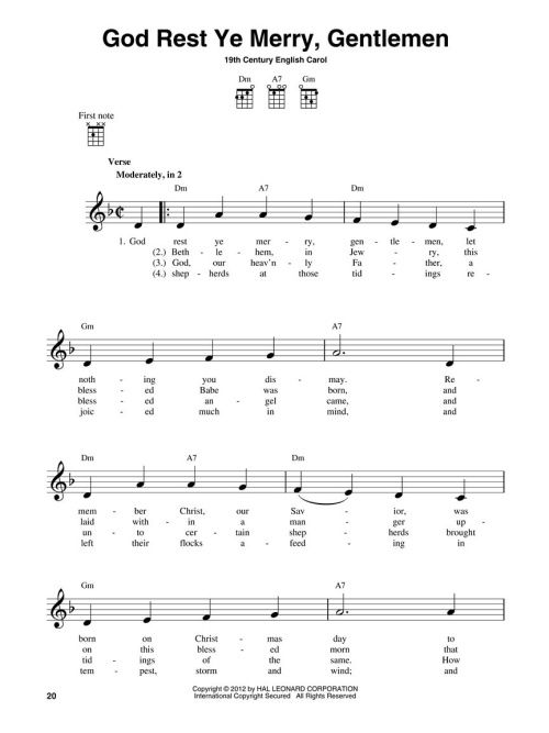 3-Chord Christmas Carols for Ukulele - Willis Music Store