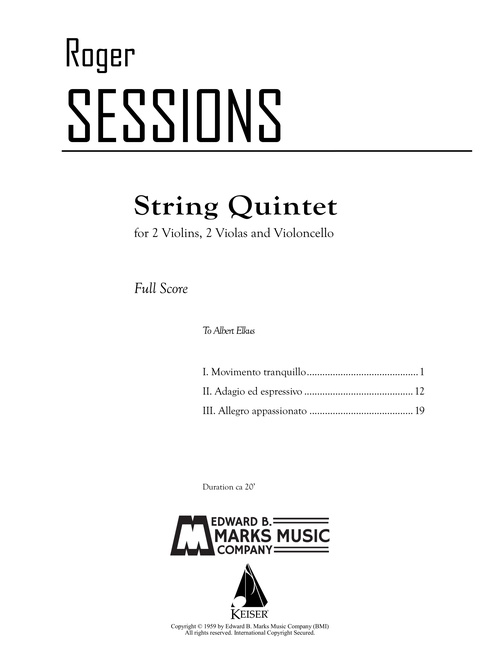 String Quinticperformance String Quintet Score and Parts - Willis Music Store