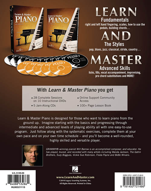 Learn & Master Piano Book + 5-CD + 10-DVD Pack - Willis Music Store