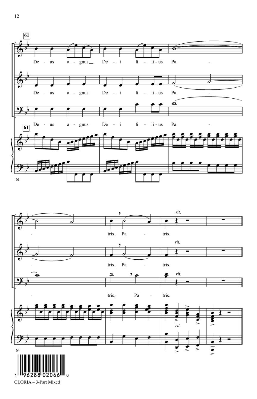 Gloria (From Lord Nelson Mass) Sheet Music by Russell Robinson