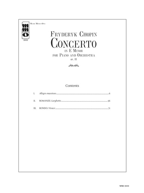 Chopin - Concerto in E Minor, Op. 11 Music Minus One Piano - Willis ...