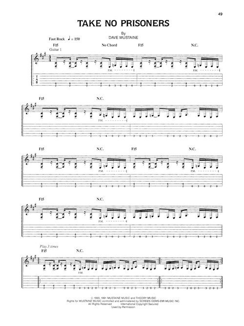 MEGADETH 楽譜集 Megadeth - Rust in Peace - Willis Music Store