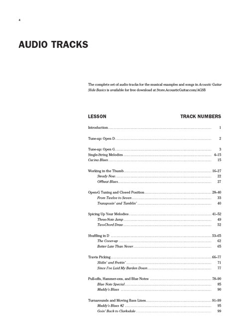 Acoustic Guitar Slide Basics Bookmark Music