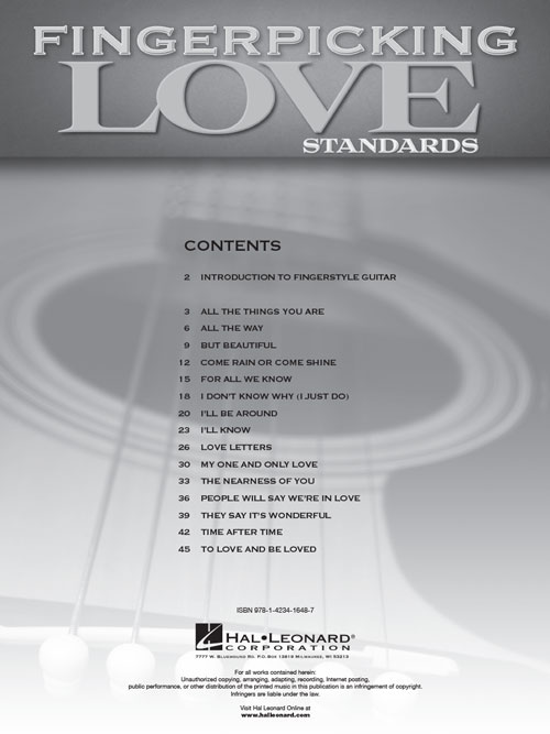 Fingerpicking Love Standards Partituras MX