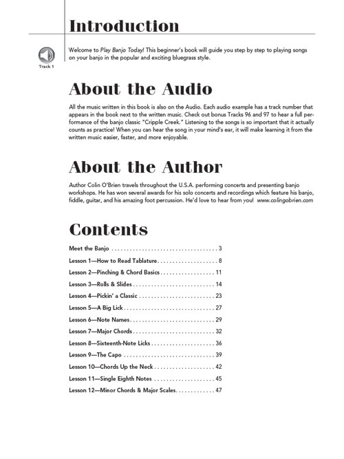 Play Banjo Today! Level One A Complete Guide to the Basics - Willis ...