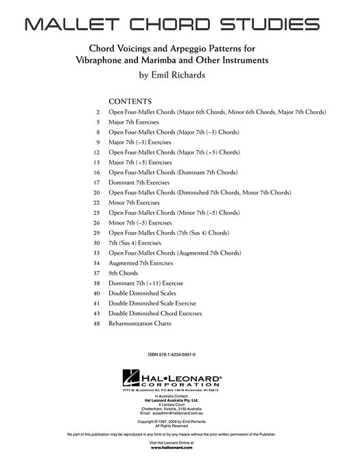 Mallet Chord Studies Chord Voicings and Arpeggio Patterns for