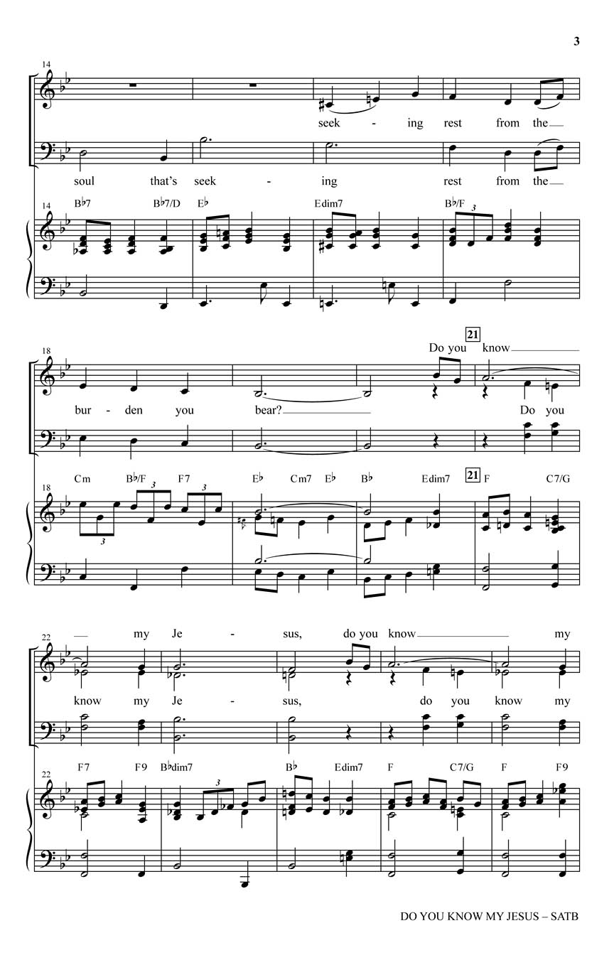 Do You Know My Jesus Sheet Music by Stan Pethel (SKU: 35031580