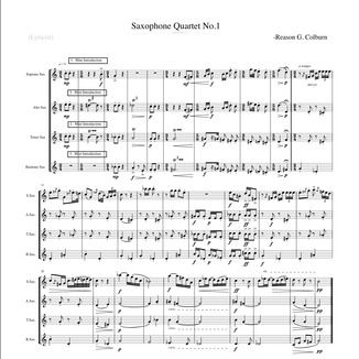 Abdeckung für "Saxophone Quartet No.1" von -Reason G. Colburn