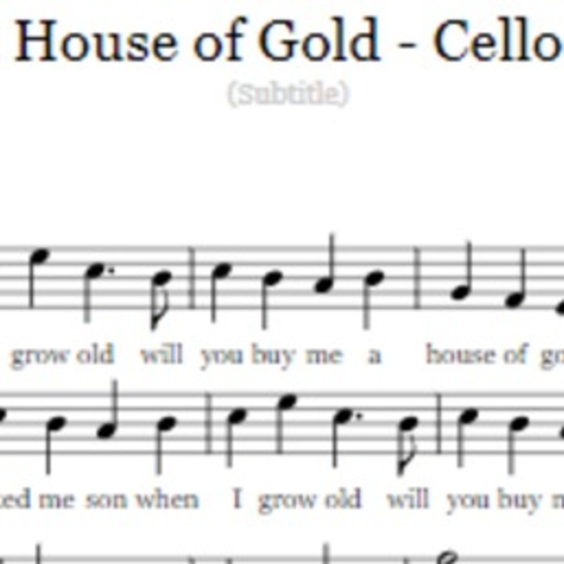 Couverture pour "House of Gold - Cello" par BSR