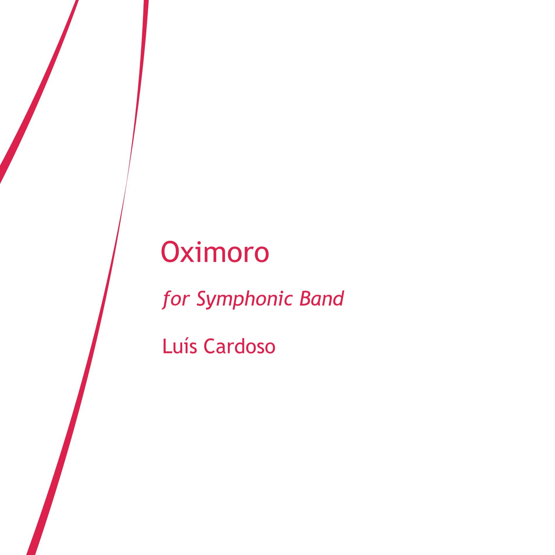 Cover Art for "Oximoro (for Concert Band)" by Luis Cardoso