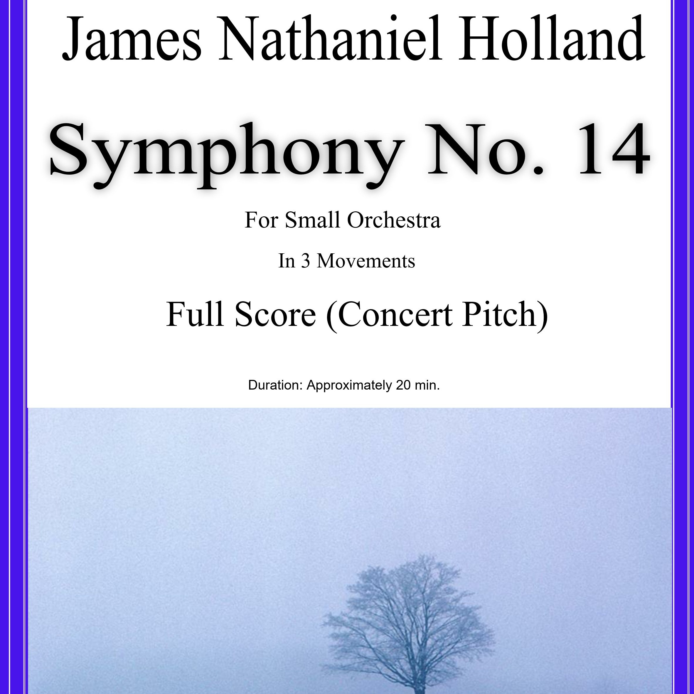 Cover Art for "Symphony No. 14 Full Score Only - Score Only" by James Nathaniel Holland