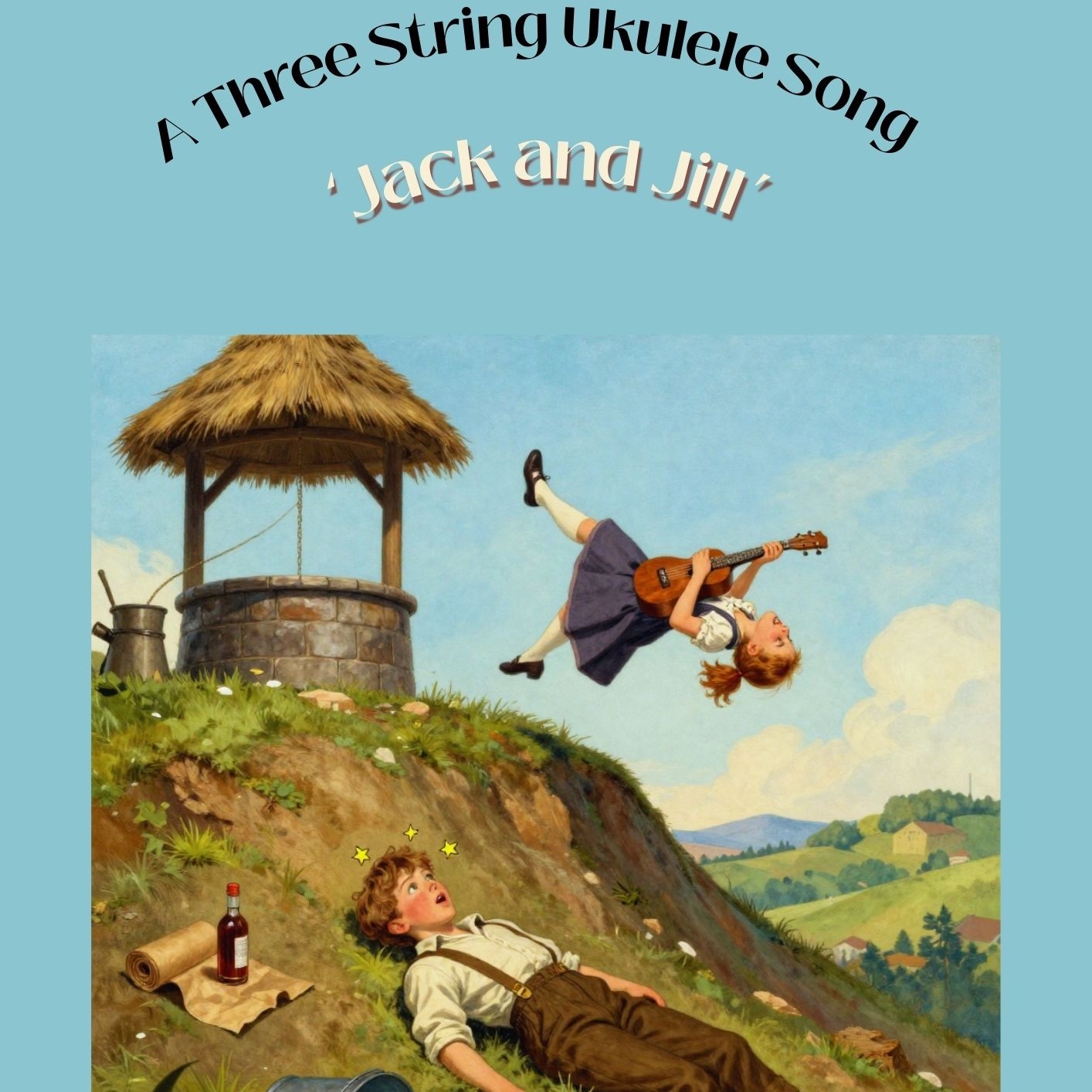 Cover Art for "Jack and Jill (A Three String Ukulele Song) (arr. Danny Crocome)" by Traditional