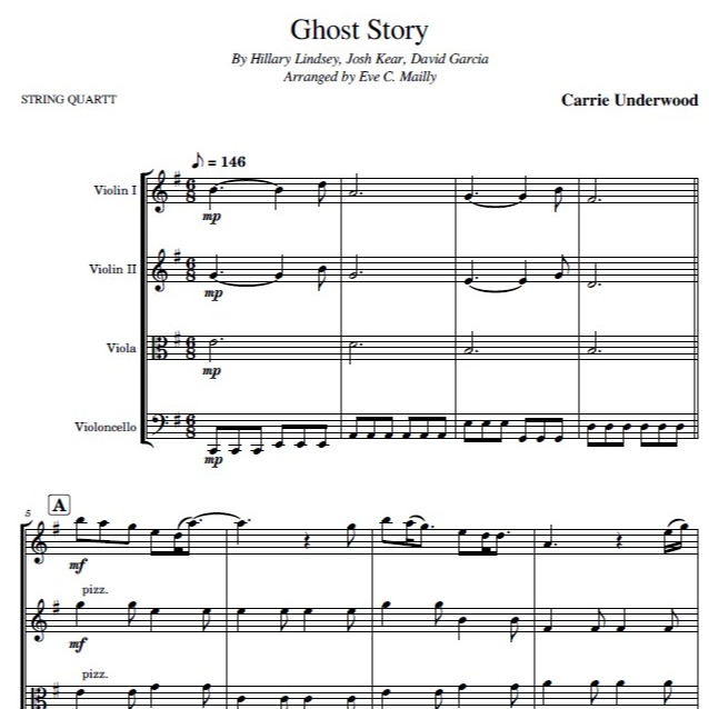 Cover Art for "Ghost Story (arr. Eve C. Mailly - Zene Strings)" by Carrie Underwood