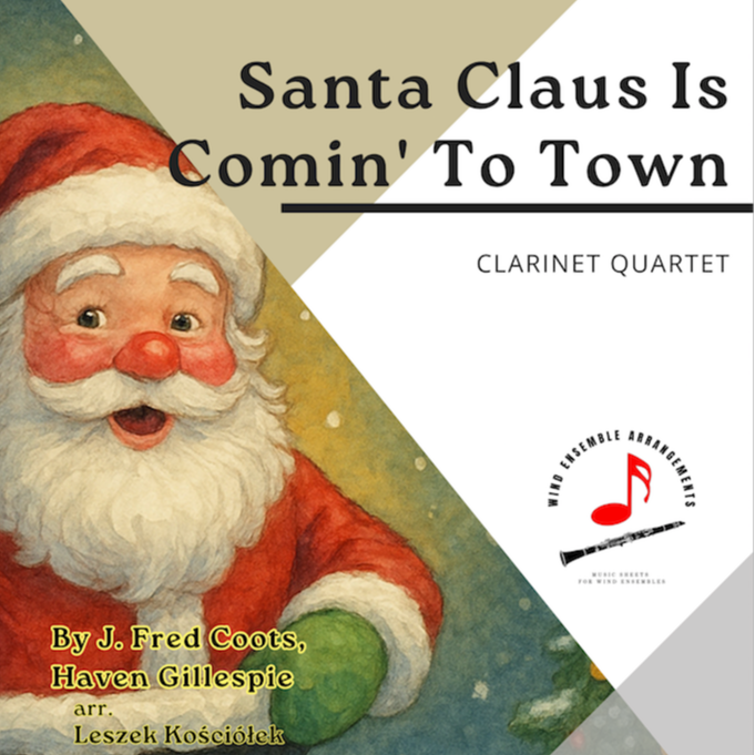 Cover Art for "Santa Claus Is Comin' To Town (arr. Leszek Kościółek)" by Michael Buble