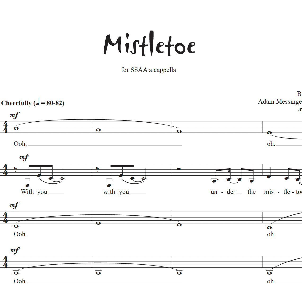 Cover Art for "Mistletoe (arr. Julie Gaulke)" by Justin Bieber
