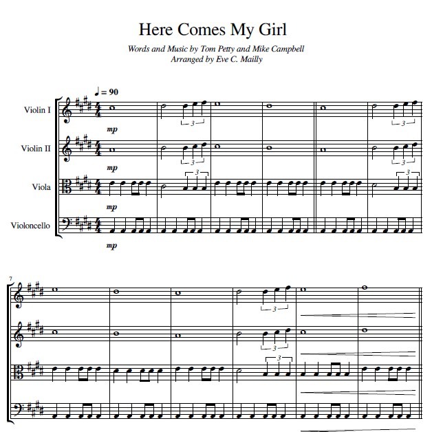 Abdeckung für "Here Comes My Girl (arr. Eve C. Mailly - Zene Strings)" von Tom Petty