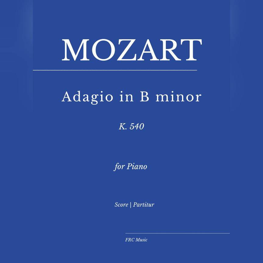 Cover Art for "Mozart: Adagio in B Minor, K. 540 (as interpreted by Víkingur Ólafsson) (arr. Flavio Regis Cunha)" by Wolfgang Amadeus Mozart and Víkingur Ólafsson