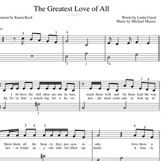 Cover Art for "The Greatest Love Of All (arr. Karen Rock)" by Whitney Houston