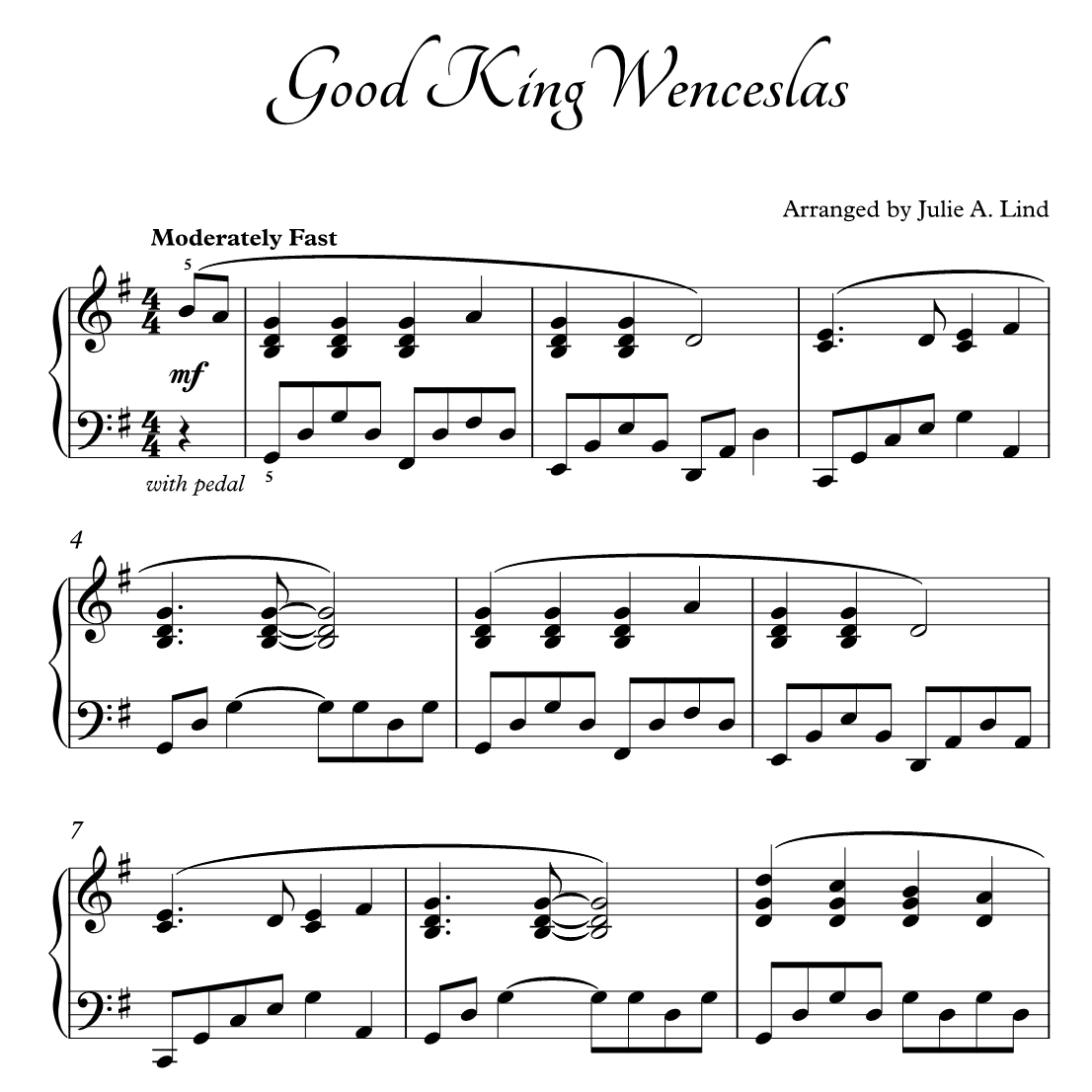 Abdeckung für "Good King Wenceslas (arr. Julie A Lind)" von Julie A Lind