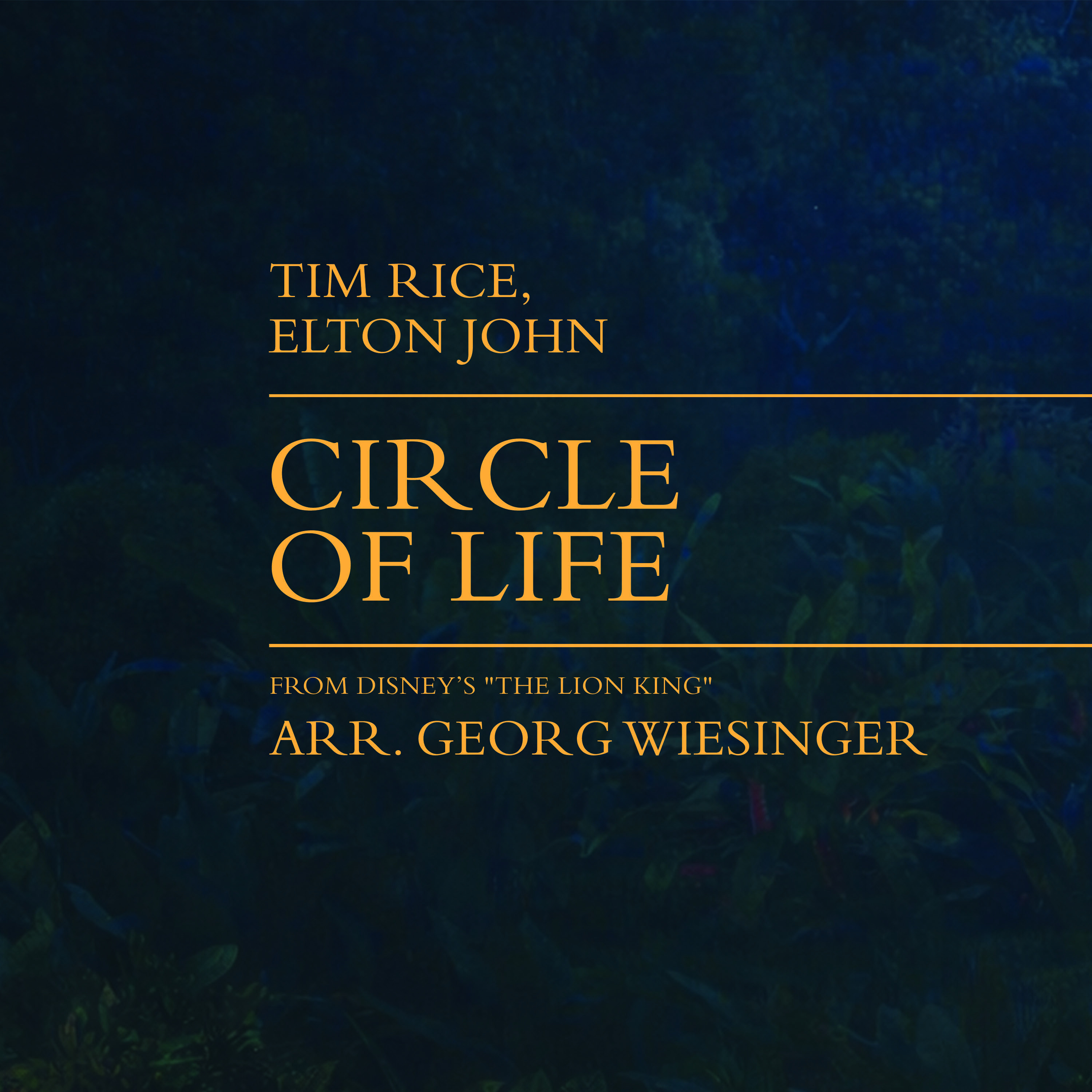 Couverture pour "Circle Of Life (arr. Georg Wiesinger)" par Elton John