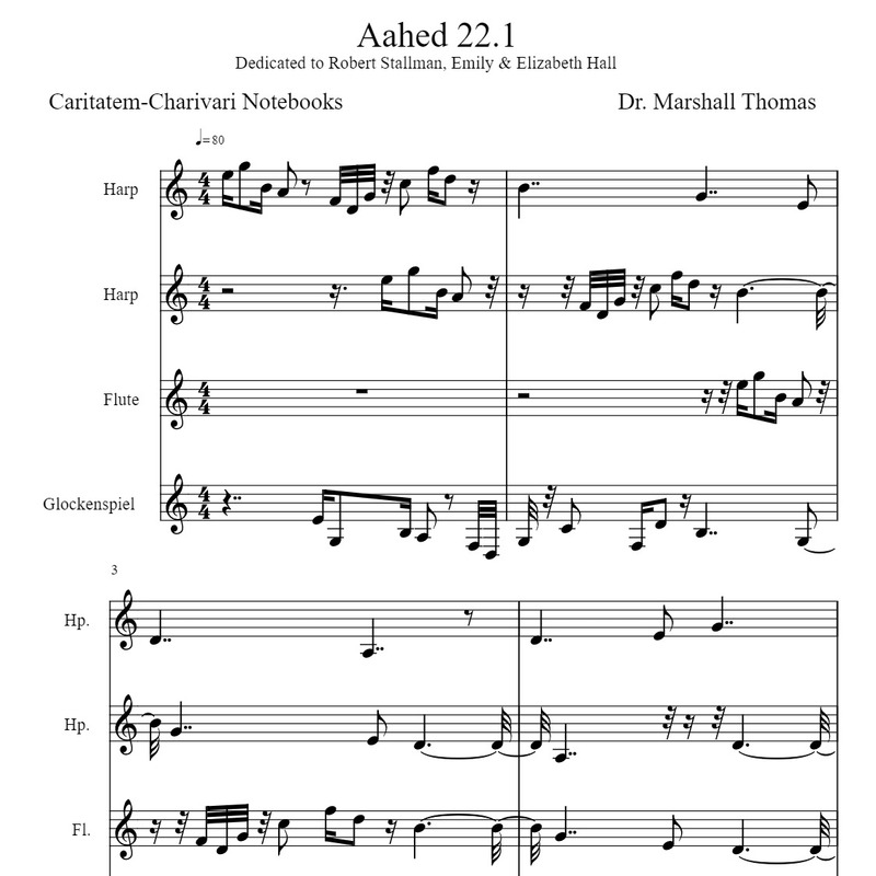 Cover Art for "Aahed 22.1 for Harps, Flute, Glockenspiel" by Celebrity Chamber Players