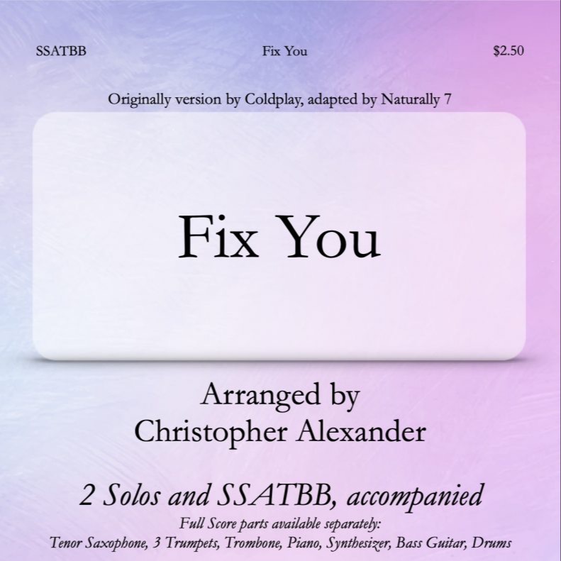 Abdeckung für "Fix You (arr. Christopher Alexander)" von Coldplay