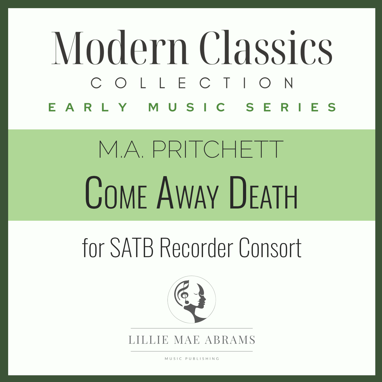 Abdeckung für "Come Away Death - Score Only" von M.A. Pritchett