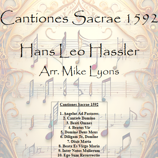 Carátula para "Cantiones Sacrae 1592 - Hans Leo Hassler (Brass Quartet) (arr. Mike Lyons)" por Hans Leo Hassler