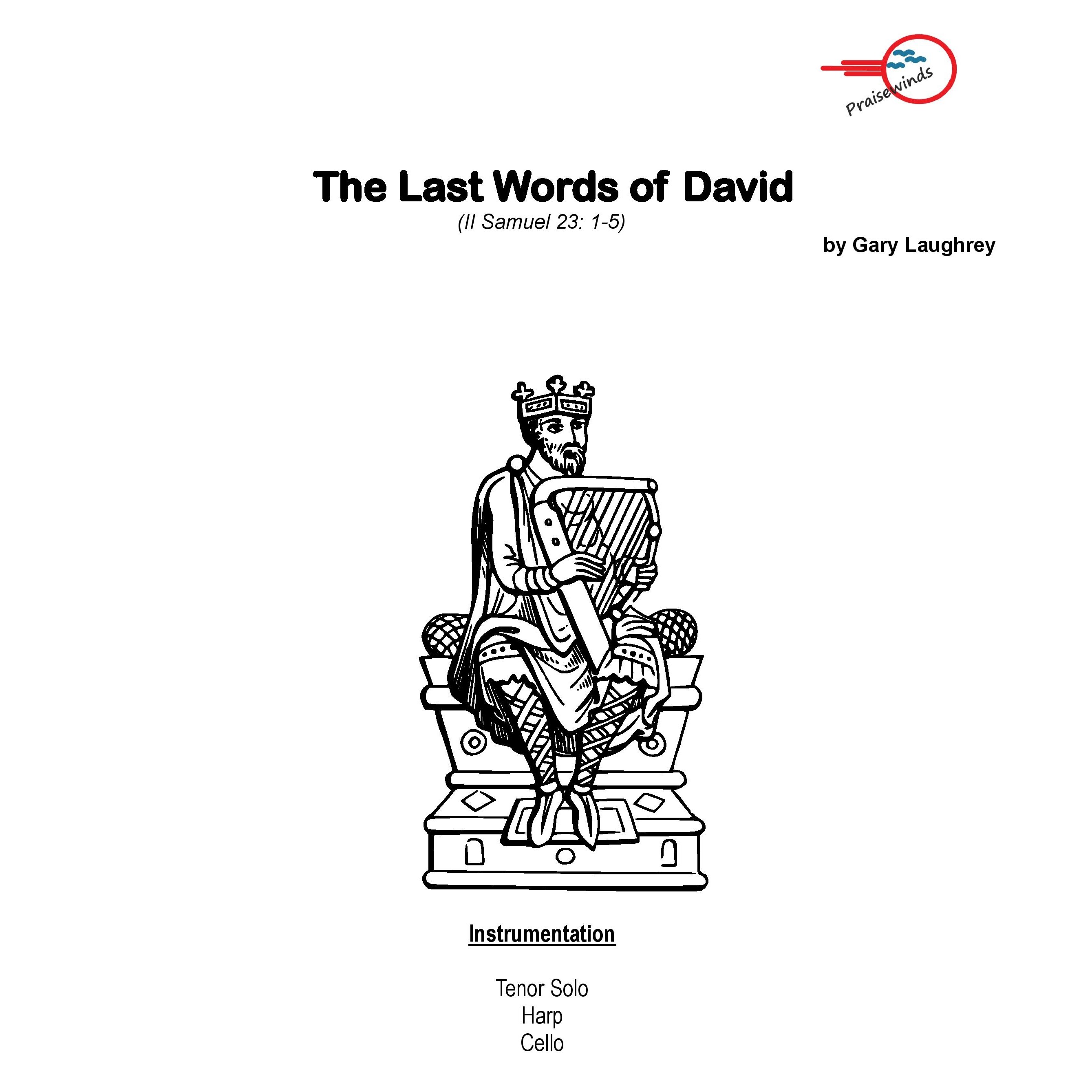 Carátula para "The Last Words of David (for Tenor Soloist, Harp & Cello)" por Gary Laughrey