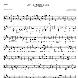 Couverture pour "Can't Help Falling In Love (arr. CG Bartlett)" par Elvis Presley