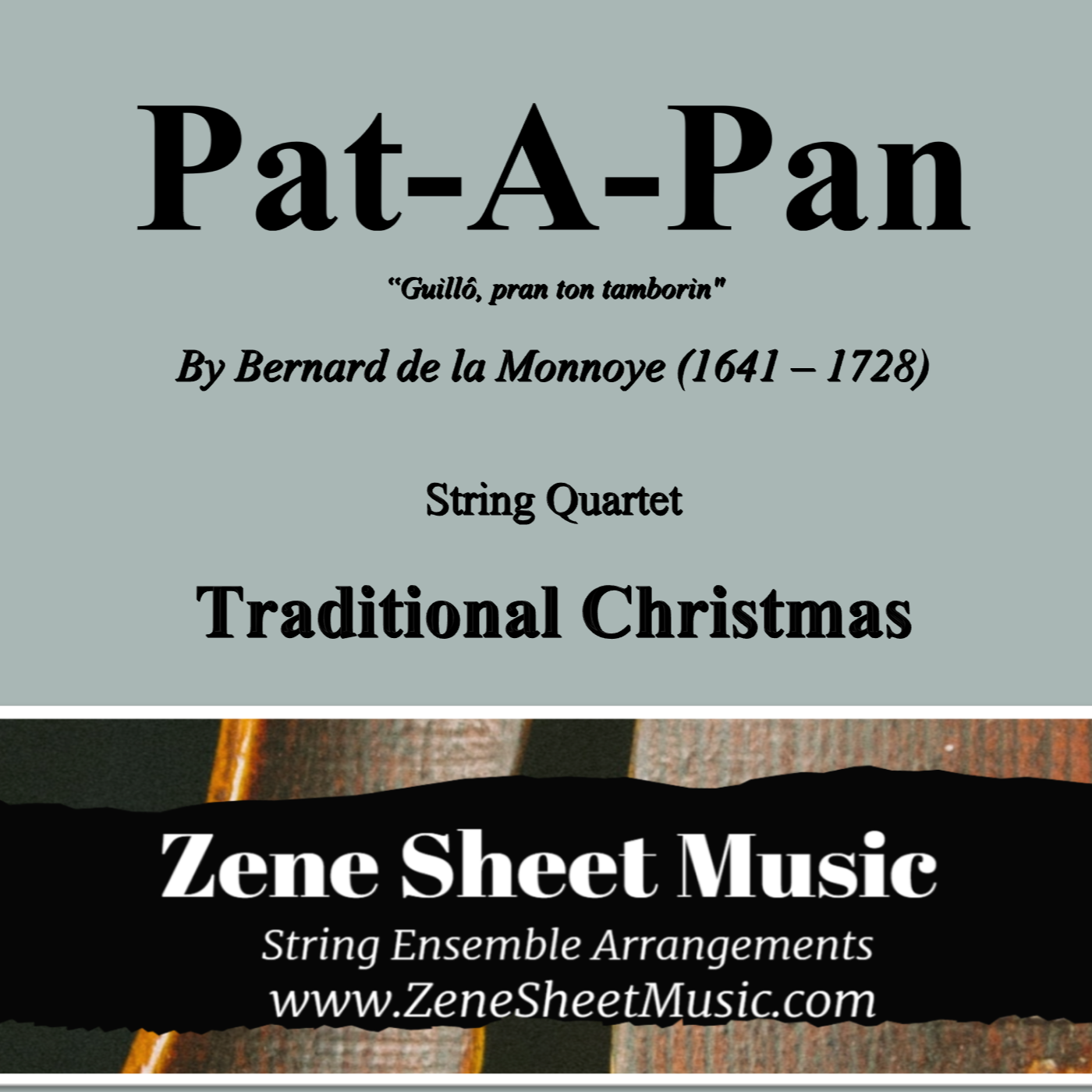 Couverture pour "Pat-A-Pan (Guillô, pran ton tamborin) (arr. Eve C. Mailly - Zene Strings)" par Eve C. Mailly