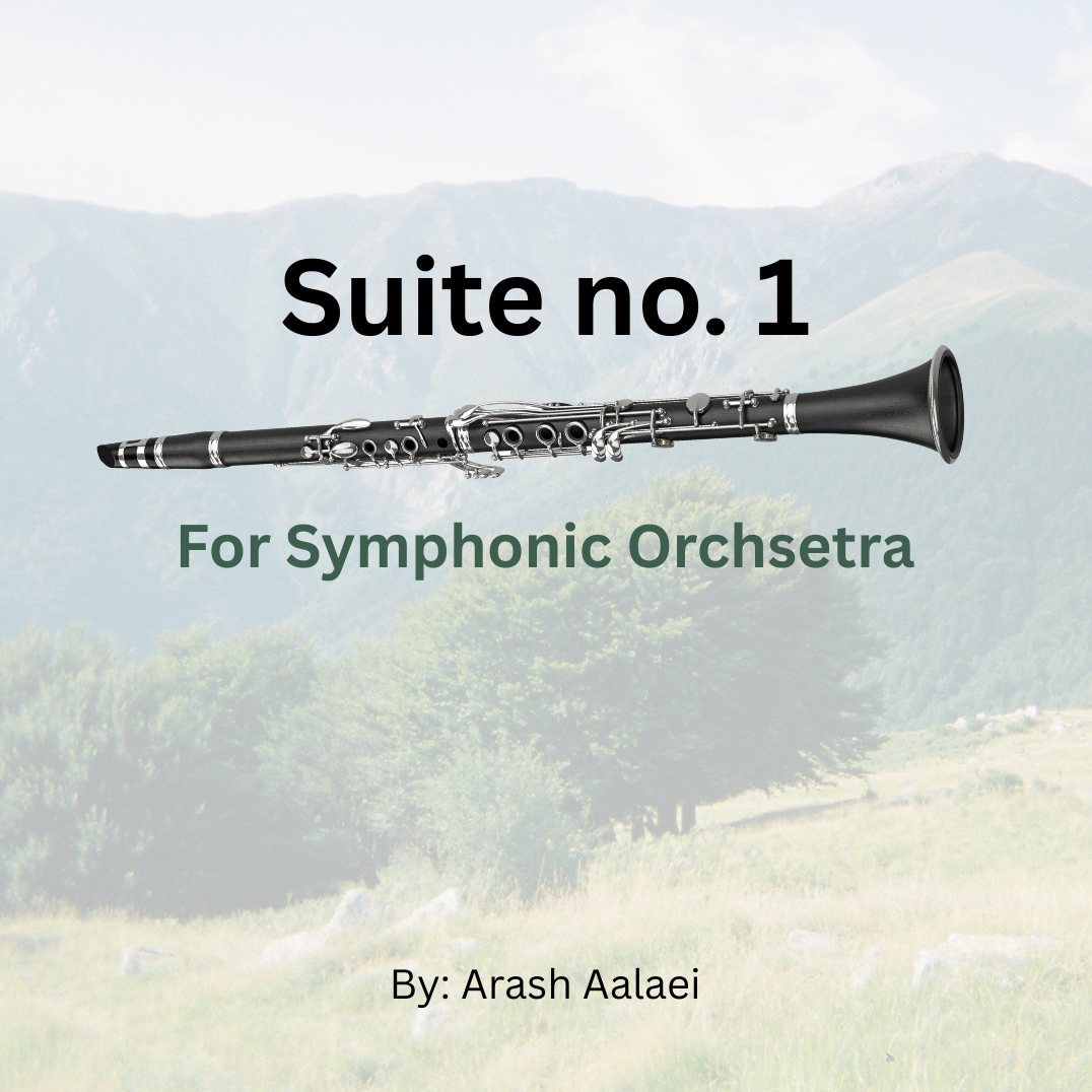 Suite no. 1 - Score Only by Arash Aalaei Full Orchestra (第一组曲 - 仅总谱，管弦乐团) 封面
