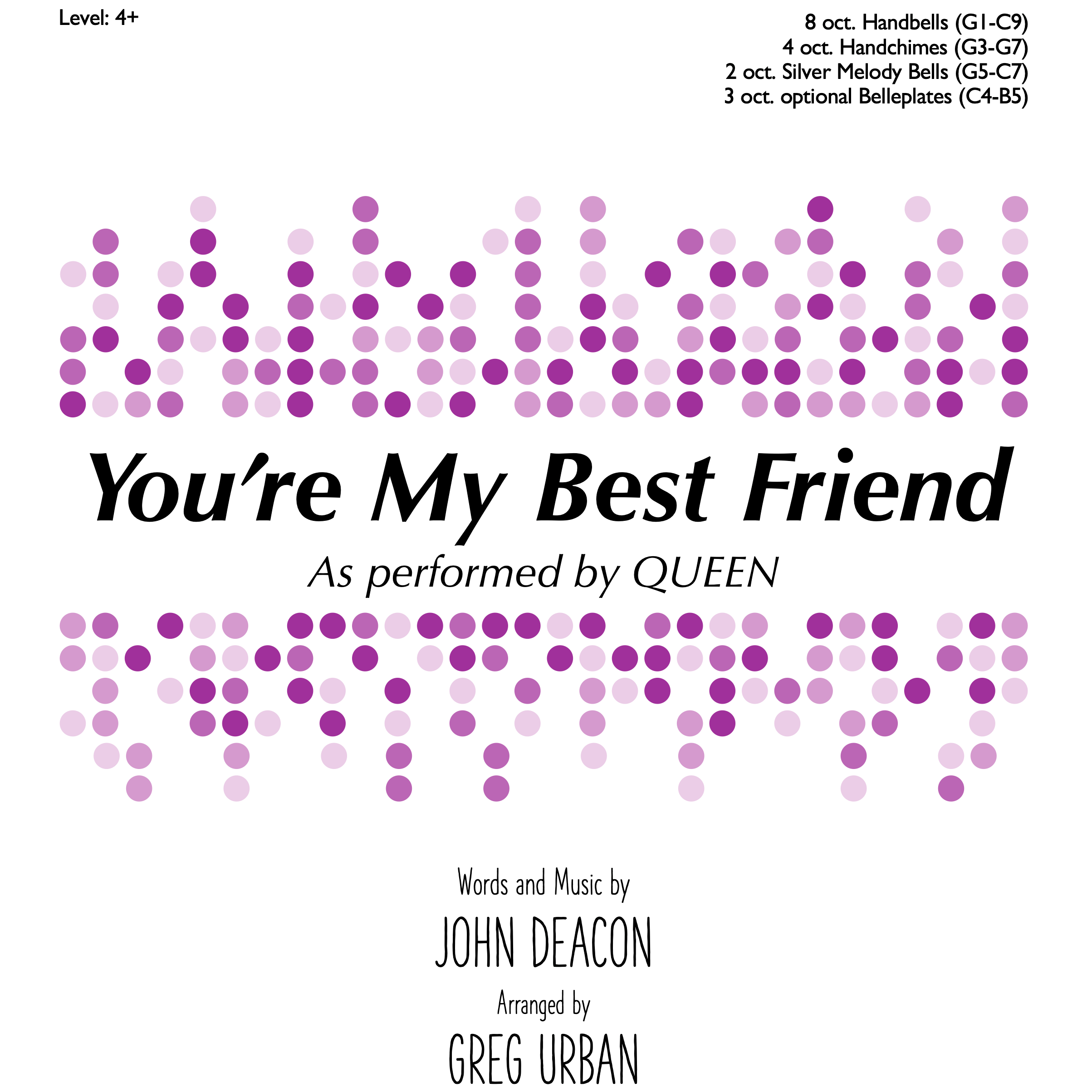 Cover Art for "You're My Best Friend (arr. Greg Urban)" by Queen