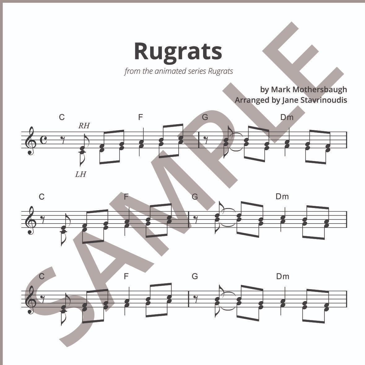 Cover Art for "Rugrats Theme (T.V.) (arr. Jane Stavrinoudis)" by Mark Mothersbaugh