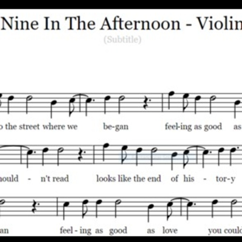 Abdeckung für "Nine In The Afternoon - Violin" von BSR