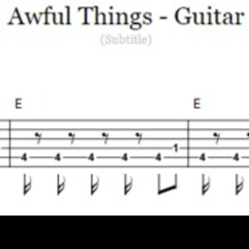 Carátula para "Awful Things - Guitar" por BSR
