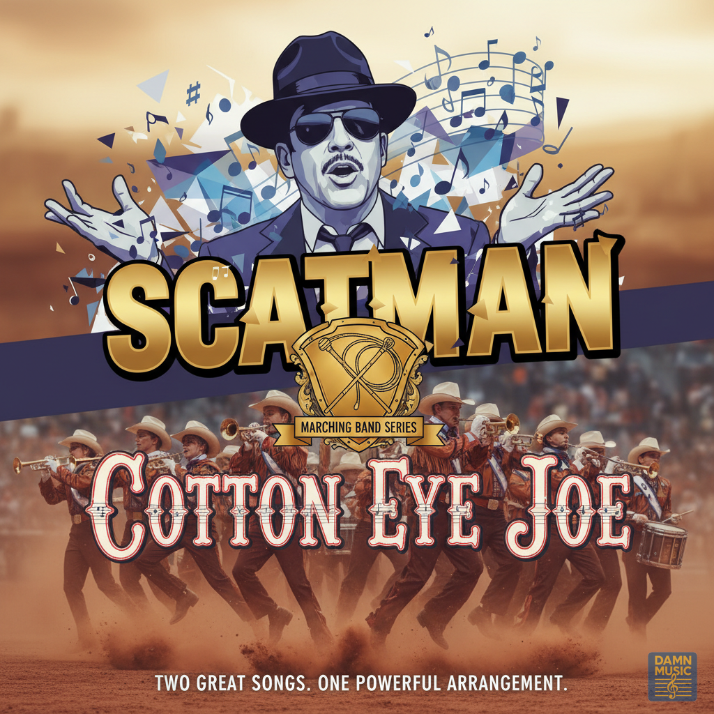 Cover Art for "Medley: Scatman (Ski-Ba-Bop-Ba-Dop-Bop) with Scatman's World and Cotton Eye Joe (arr. DAMN MUSIC)" by DAMN MUSIC