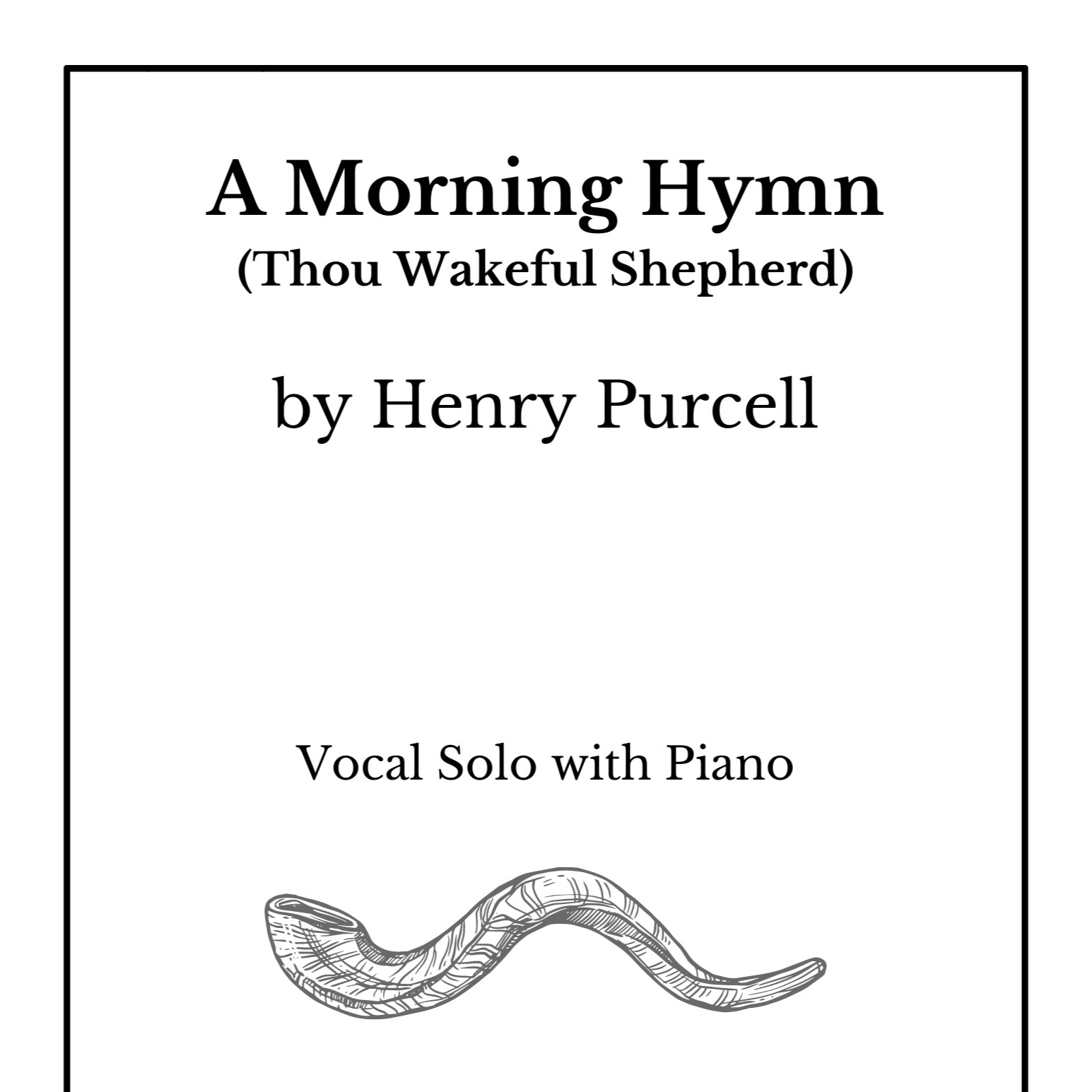Cover Art for "A Morning Hymn (Thou Wakeful Shepherd) (arr. Vincent Frank)" by Henry Purcell