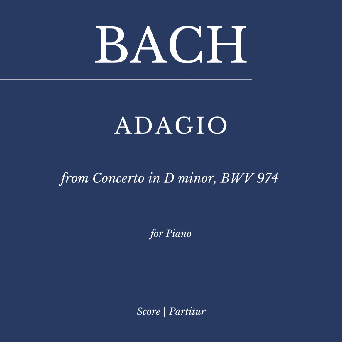 Cover Art for "Bach: Adagio from Concerto in D minor, BWV 974 (d'après Marcello) as played by Víkingur Ólafsson (arr. Flavio Regis Cunha)" by Johann Sebastian Bach and Vikingur Olafsson
