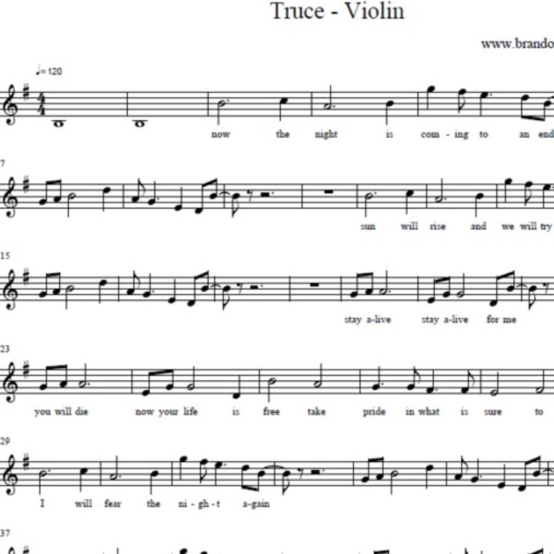 Abdeckung für "Truce - Violin" von BSR