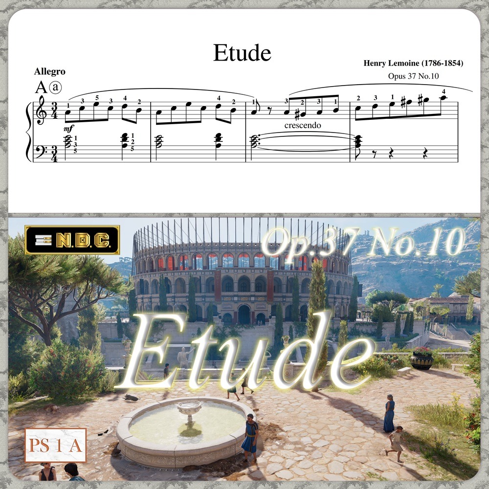 Carátula para "Etude in A Minor Op.37 No.10 by Henry Lemoine (arr. Nikola D. Cirovic)" por Henry Lemoine