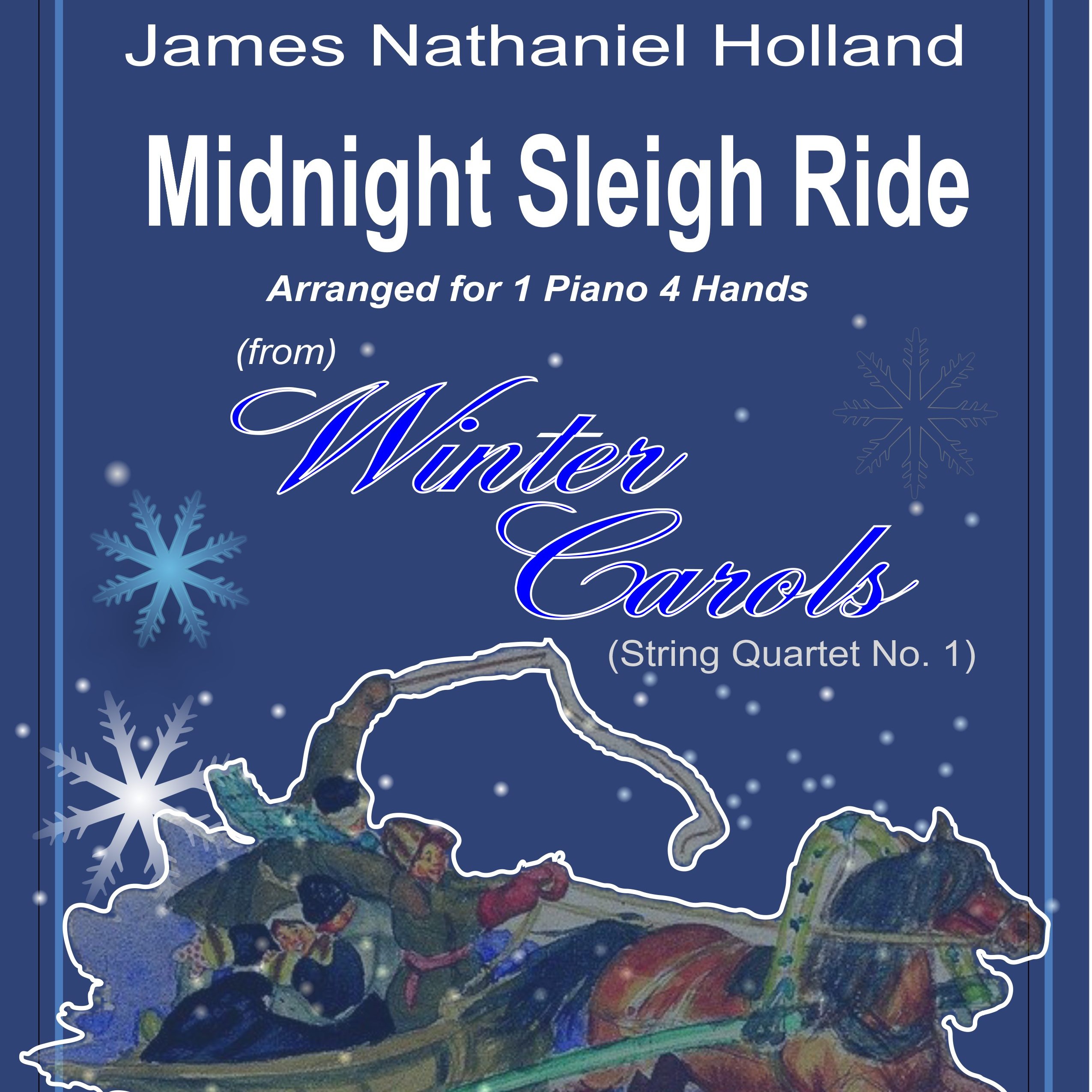 Abdeckung für "Midnight Sleigh Ride for 1 Piano 4 Hands" von James Nathaniel Holland