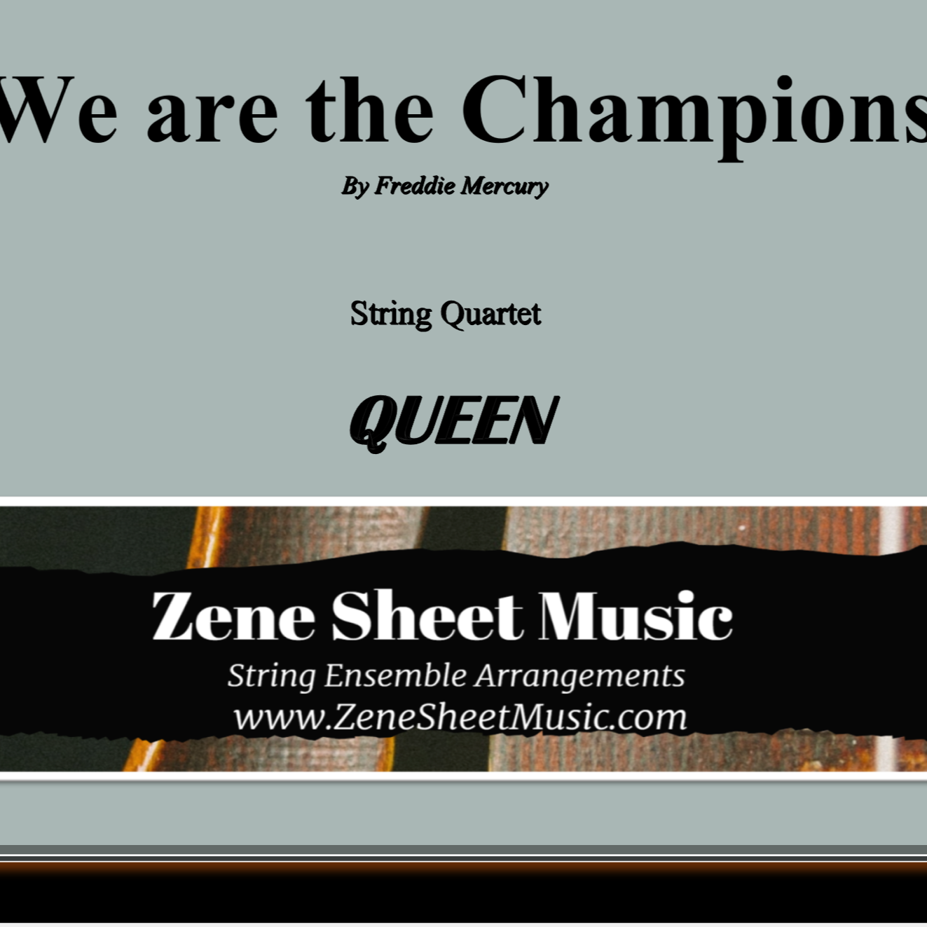 Cover Art for "We Are The Champions (arr. Eve C. Mailly - Zene Strings)" by Queen