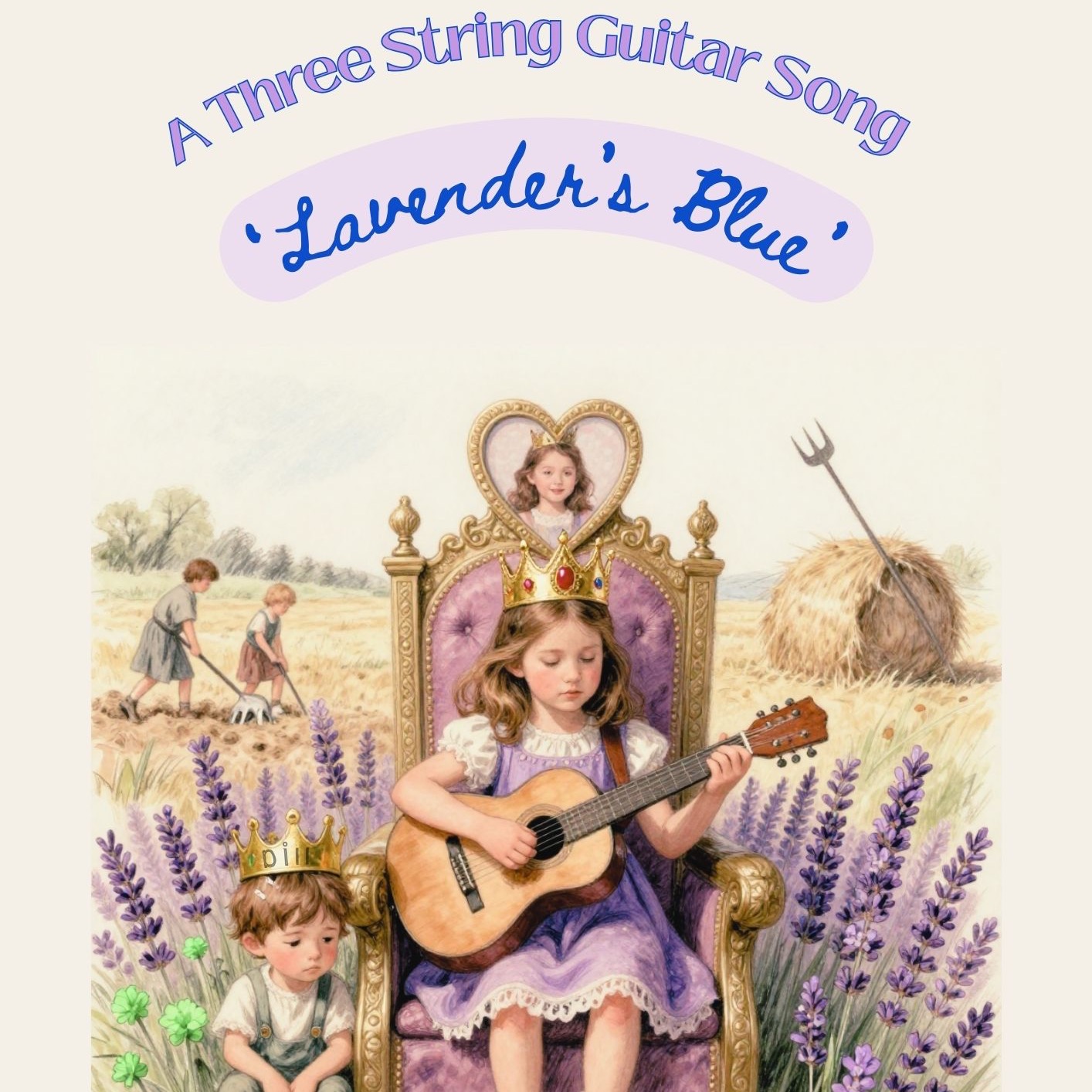Carátula para "Lavender's Blue (A Three String Guitar Song) (arr. Danny Crocome)" por Traditional
