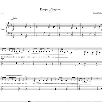 Cover Art for "Drops Of Jupiter (Tell Me) (arr. Daniel Nicholson)" by Train