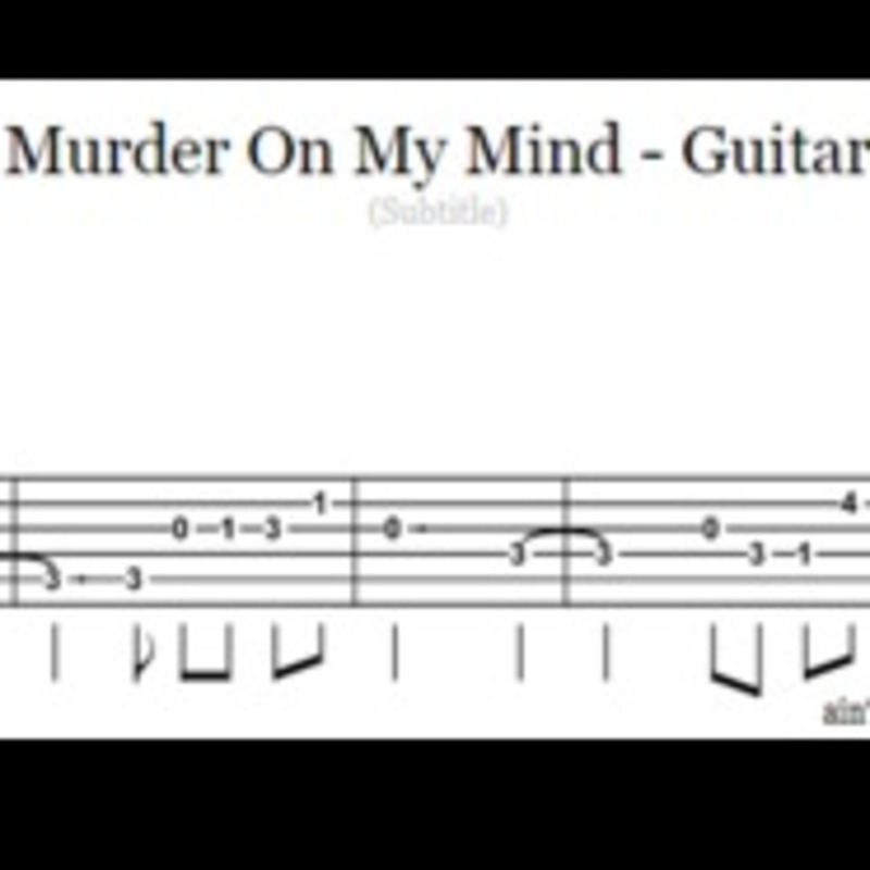 Carátula para "Murder On My Mind - Guitar" por BSR