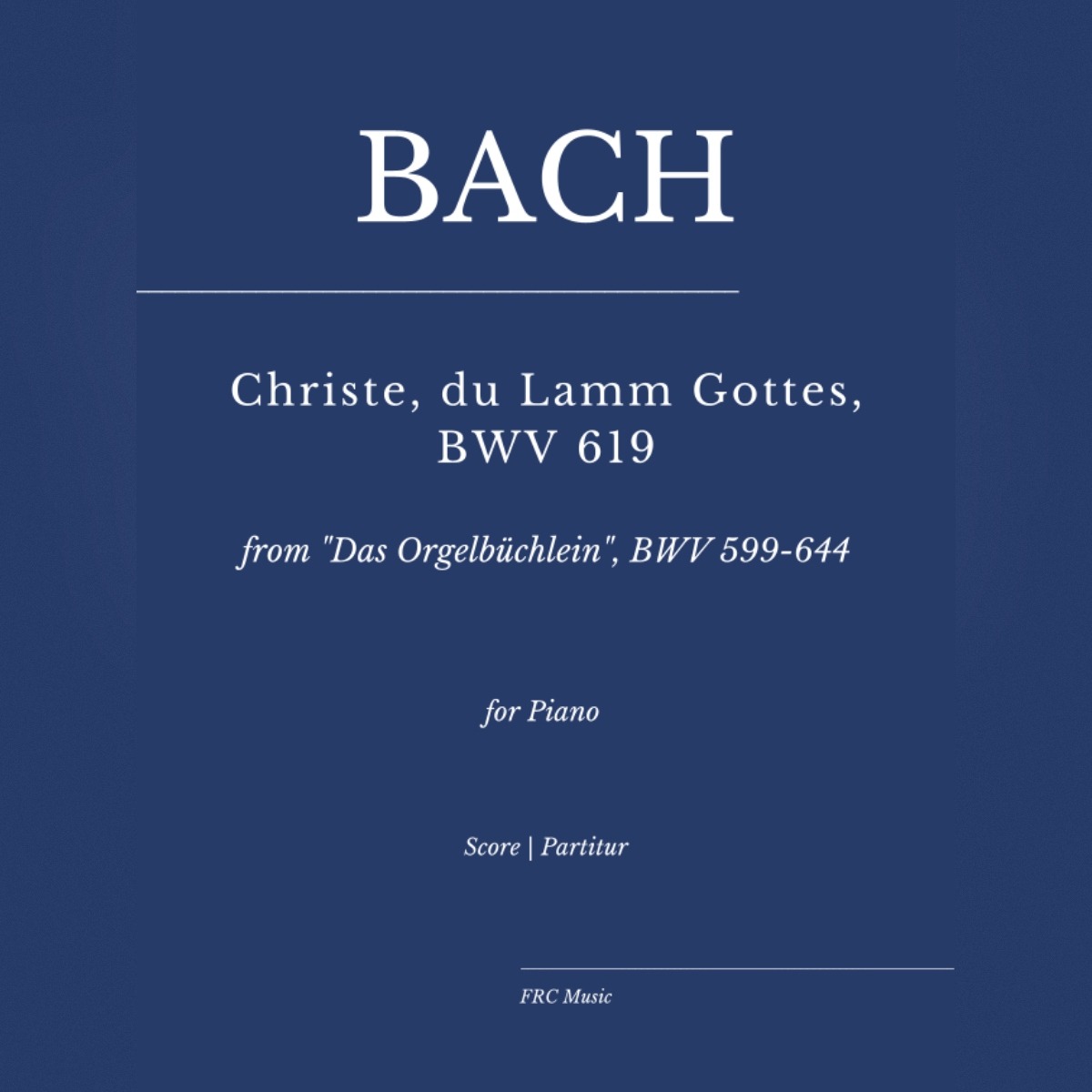 Cover Art for "J.S. Bach: Das Orgelbüchlein, BWV 599-644: Christe, du Lamm Gottes - As played by Víkingur Ólafsson (arr. Flavio Regis Cunha)" by Johann Sebastian Bach and Víkingur Ólafsson